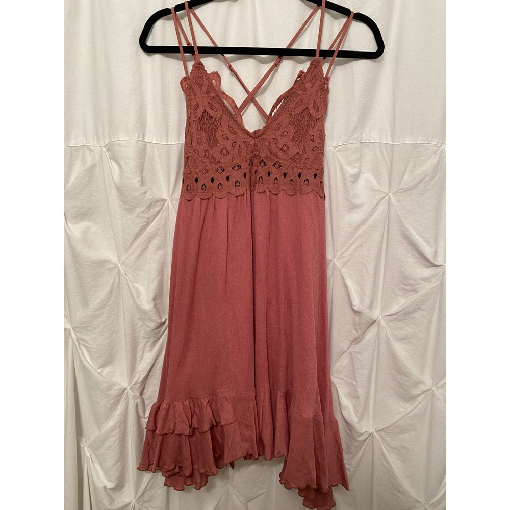 Rose flowy dress